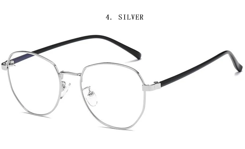 4. Silver Классические Плоские зеркальные унисекс металлические Необычные Квадратные очки ретро очки Рамка ноября Новая мода без градусов очки для чтения - Цвет оправы: 4. Silver