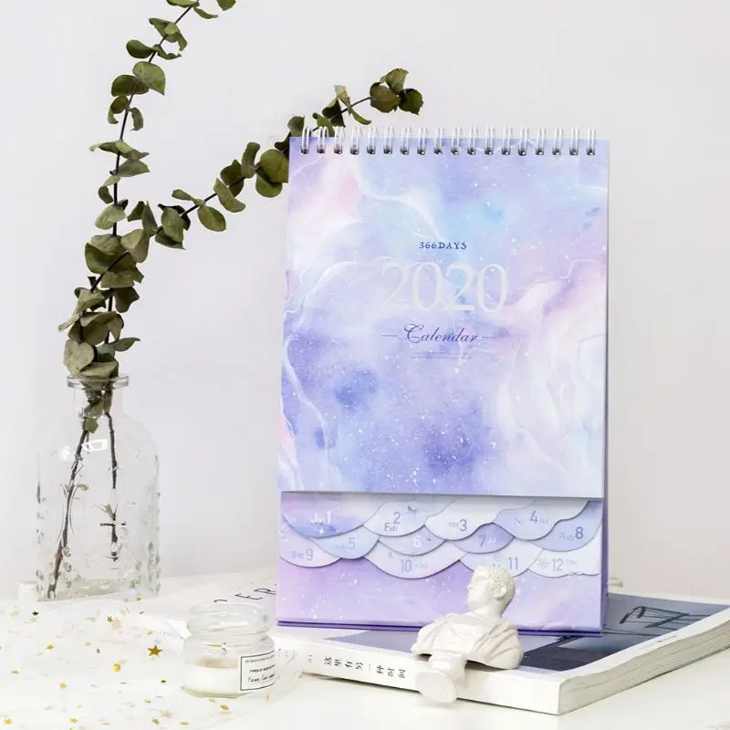 

2020 Kawaii Desktop Calendars Table Dates Reminder Memo Daily Schedule Planner