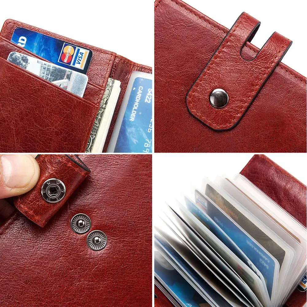 HUMERPAUL RFID блокирующий кошелек из натуральной кожи держатель для кредитных карт кошелек модный чехол для денег для мужчин и женщин модная сумка