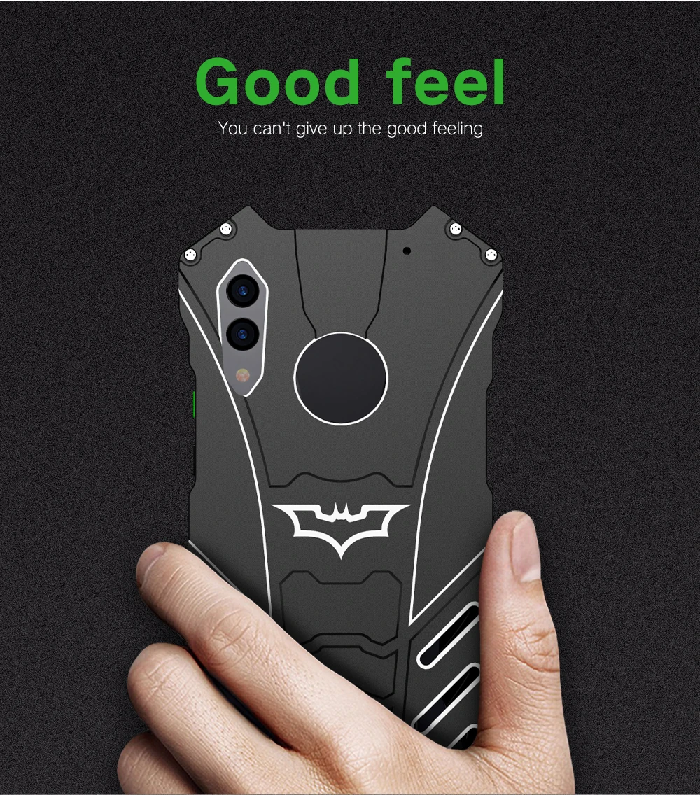 Роскошный Алюминиевый Чехол с Бэтменом для Xiaomi Black shark 2 Pro shark helo 9 SE 8 Lite A3 бампер Броня металлический чехол Fundas Coque Shell