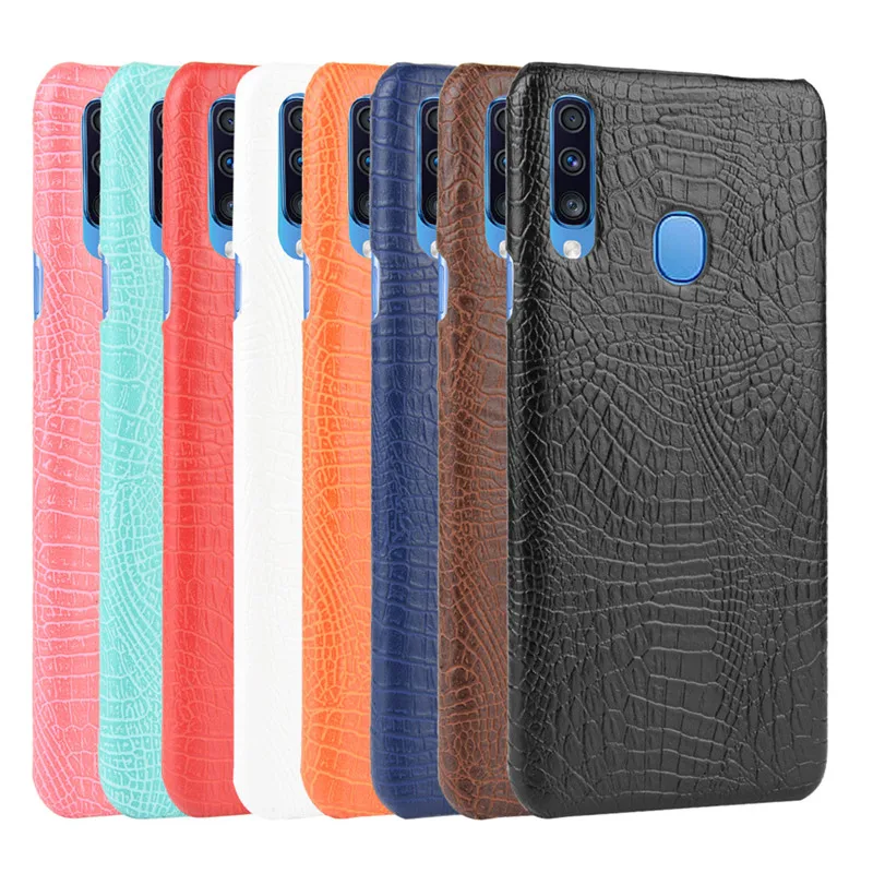 Чехол из искусственной кожи для Samsung A20s жесткая пластиковая задняя крышка чехол