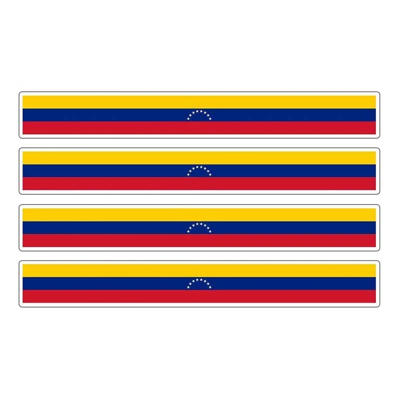 

Лидер продаж, 4 шт. Отечественной наклейки-флаг полосы виниловая ПВХ 13 см X 1,7 см автомобиль мотоцикл светоотражающие настройки Венесуэла автомобиля стикер