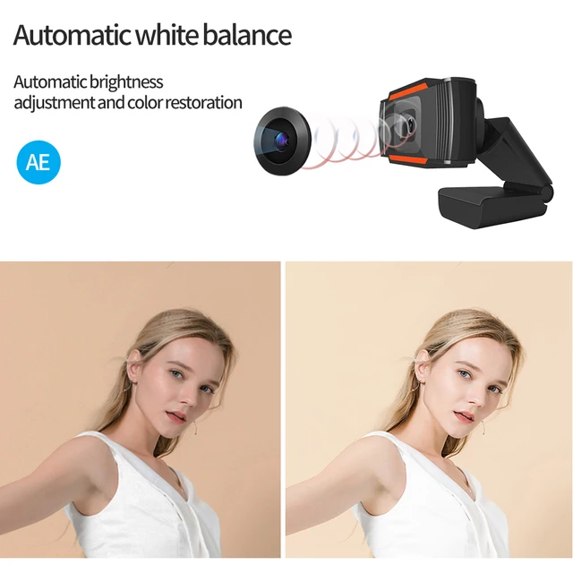 Cámara Web USB2.0 con reducción de enfoque automático de 1080P, cámara Web con micrófono de ruido integrado, cámaras para Mac, Skype, Youtube, Android, TV, ordenador Cámara Web USB2.0 con reducción de enfoque automático de 1080P, cámara Web con micrófono de ruido integrado, cámaras para Mac, Skype, Youtube, Android, TV, ordenador