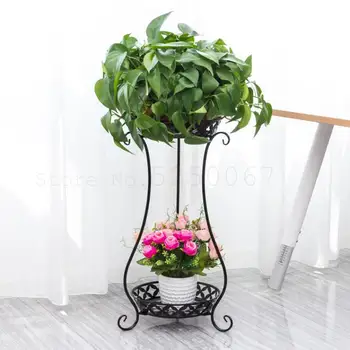 

9999 Iron Art European Flower Rack Multi Storey Living Room Landing Balcony Hanging Orchid Tray Green Lolla Flower Flowers