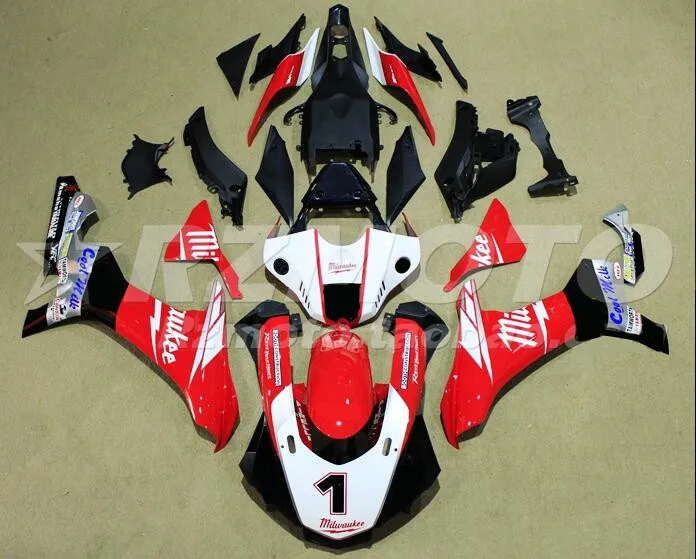 

New Injection Fairings For Yamaha YZF 1000 R1 15 16 Year YZF-R1 2015 2016 Complete ABS Plastic Motorcycle Fairing number 1 red