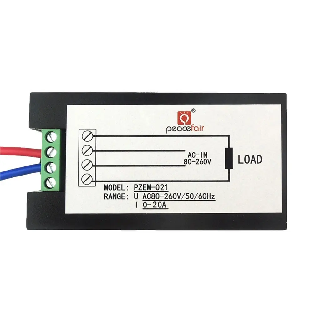 AC 80V-260V 20A 4 in 1 Digital LCD Display Digital Current Voltmeter Ammeter Power Energy Multimeter Panel Tester Meter