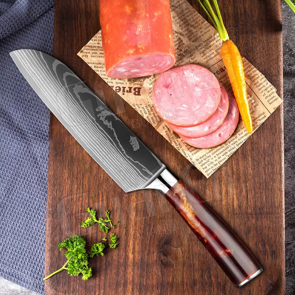 Pisau Dapur Damaskus Pisau Dapur Chef Pisau Santoku Pisau Baja Karbon Tinggi Meat Cleaver Jepang Dapur Memasak Pisau Pisau Dapur AliExpress