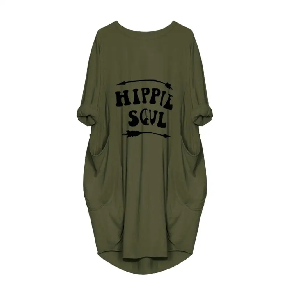 

Plus Size Women's Dresses 5XL Casual Dress Ladies Long Sleeve Pockets Loose Print Letter Color Oversized Dress 508A