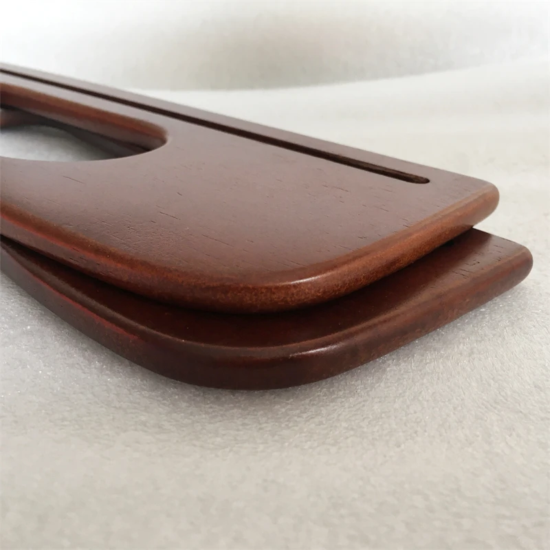 One Pair 29.5cm Retro Wood Bag Handles Wooden Knitting Parts Vintage Women Bags Wallet Handles Purse Frame Round Craft No Screws