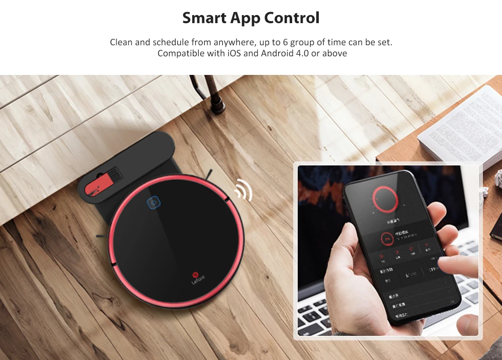 Робот-пылесос Lefant T700, 1800 Pa, робот-пылесос, Wi-Fi приложение, дистанционное управление, пылесос, робот, совершенно Автоматическая перезарядка для дома