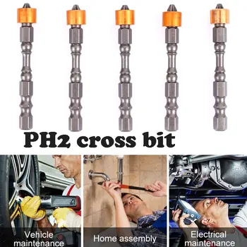 

Cross Head Metal 65mm Drill Bit Magnetic Connection Post Parts Tool Accessories Screwdriver Bit Screwdriver Batch 5pcs/1set
