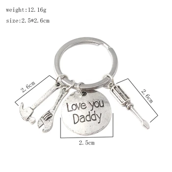 

Trendy Keyring Hand Tools Keychain Daddy Keyring Gift For Dad Fathers Day Keychain Hand Tools Bag Pendant Key Ring Jewelry