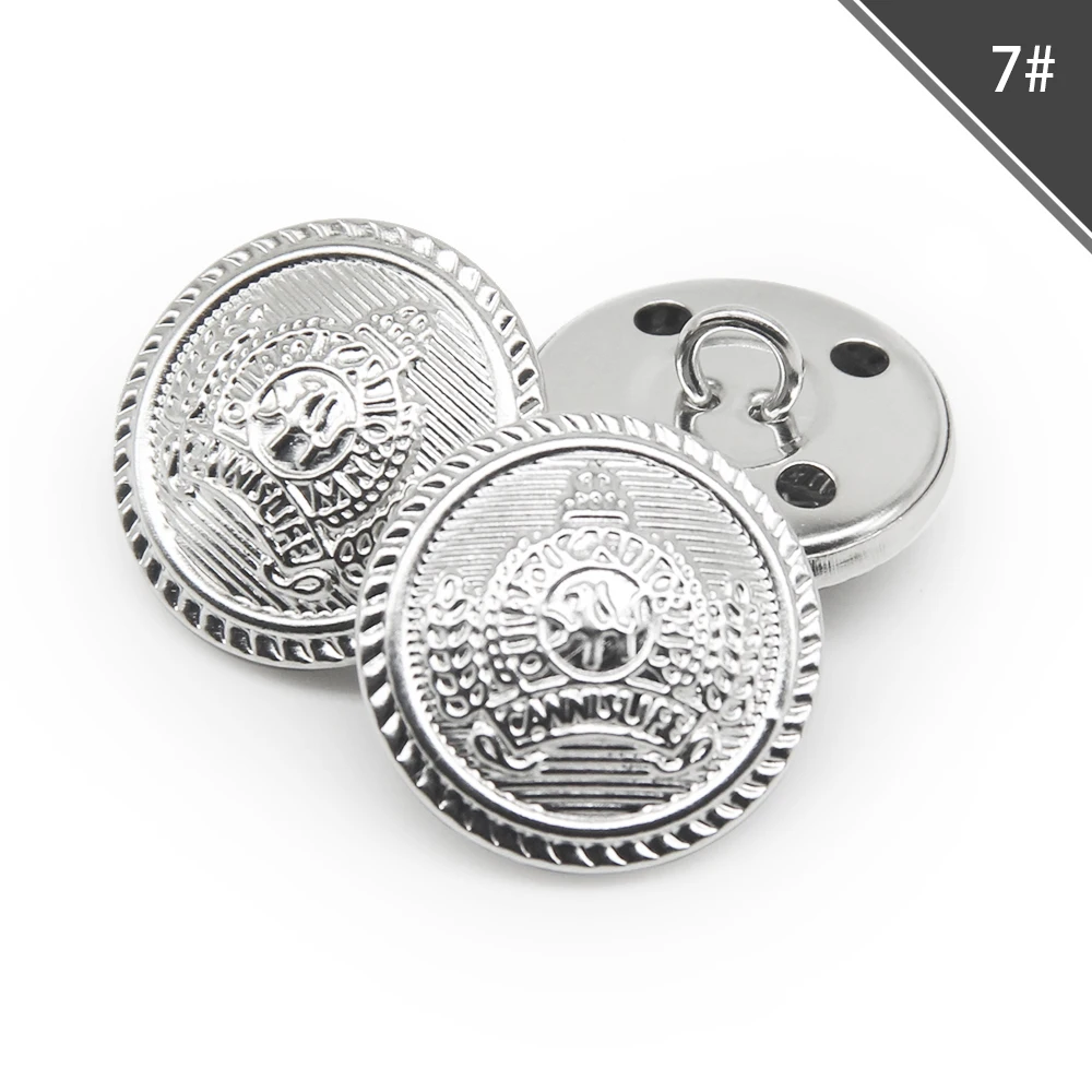 Vintage Copper Metal Button Set - 10pcs for Garment & Craft Sewing