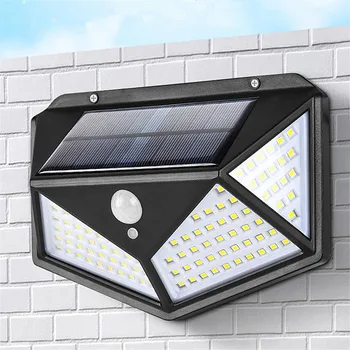 

100leds 114Leds Solar Light With 3 Working Mode Solar Motion Sensor Lights IP65 Waterproof Solar Lamp For Yard Garden Wall Decor