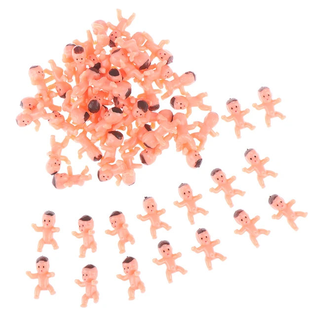 20pcs Mini Baby Models Plastic Baby Toys Tiny Babies Decors Small Baby  Models for Baby Shower Cake