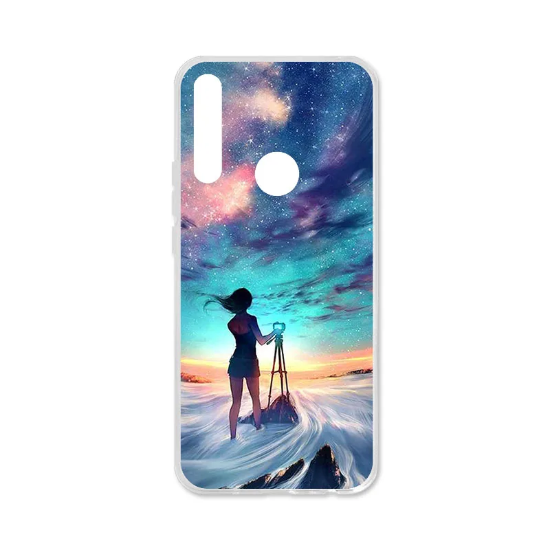 V040 Чехол для телефона s для huawei Y9 Prime чехол силиконовый с цветочным рисунком задний бампер для huawei Y9 Y9 чехол Чехлы бамперы - Цвет: V040
