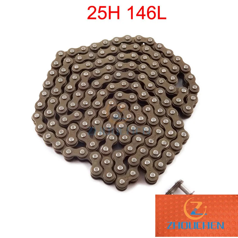 25H Sprocket Chain 146 Links With Spare Master Link For 47cc 49cc 2 Stroke Dirt ATV Quad 4 Wheeler Pocket Bike Mini Moto