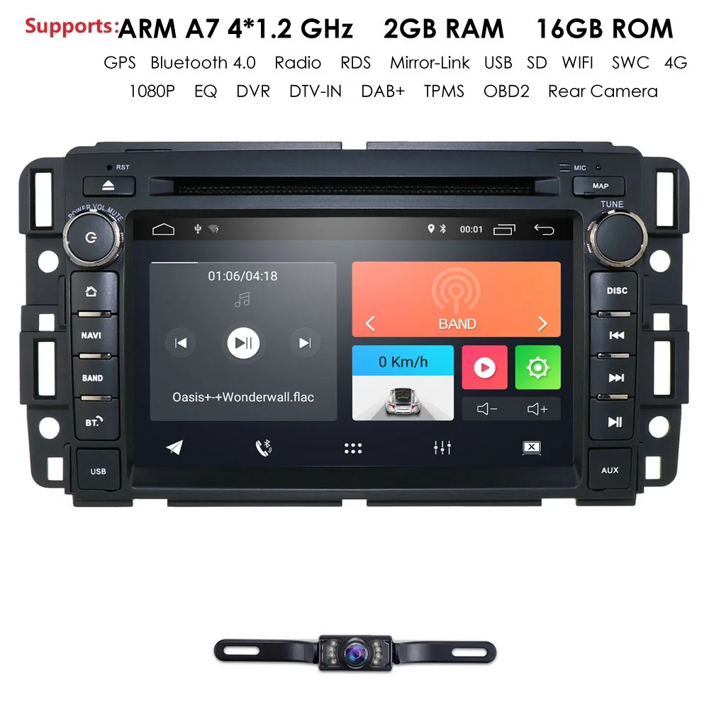 Hizpo 7 дюймов 2 Din ips автомобильный dvd плеер для GMC Chevrolet Buick SAVANA 2008 2009 SIERRA 2007 2010 2011 Bluetooth