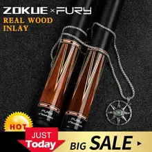 ZOKUE-FURY nom commun GC série Carom queues 3 coussin queue 4 types de bois véritable incrustation professionnel réglable kit de poids billard(China)