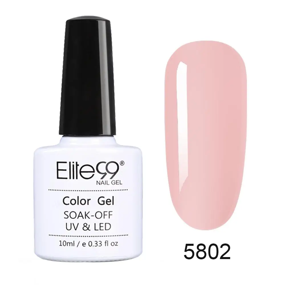 5802 Elite99 французский телесный Цветной Гель-лак для ногтей Vernis Полупостоянный УФ-гель для ногтей лак-праймер впитывающий Гель-лак для ногтей - Цвет: 5802