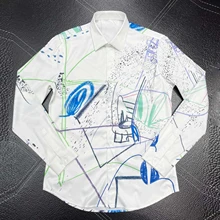 

Brand Runway Shirt Men Slim Casual Business Male Dress Shirts Long Sleeve 100% Cotton Shirts Camisas masculina Plus size