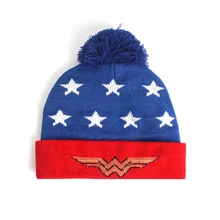 Женская шапка, зимняя шапочка для девочки, чудо-женщина, колпачок для помпонов, теплые осенние козырьки, лыжные аксессуары, наружные головные уборы для подростков