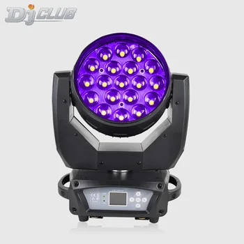 

Aura 19X15W Rgbw 4In1 Led Beam Wash Moving Head Light With Backlight Zoom Function Stage Light For Dj Disco Bar Club Church