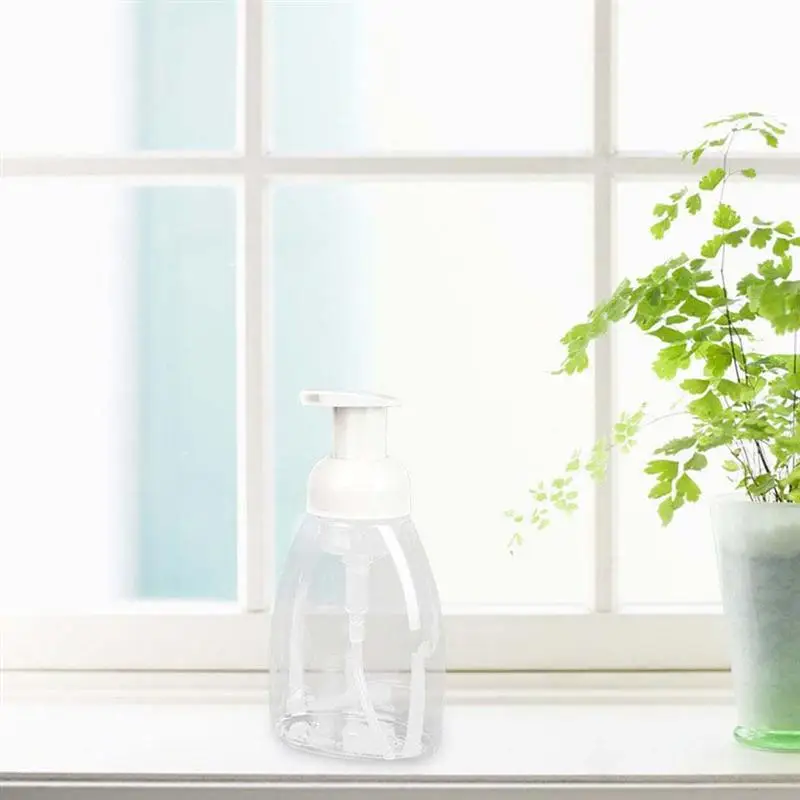 1pc Foaming Dispensers Reusable Durable 300ML Plastic Foaming Bottle Pump Bottle for Travel Outing