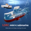 LSRC 6CH Mini RC Submarine With LED Light High Speed Waterproof Simulation Floating Model Electric Water Boat Gift Toys for boys 2