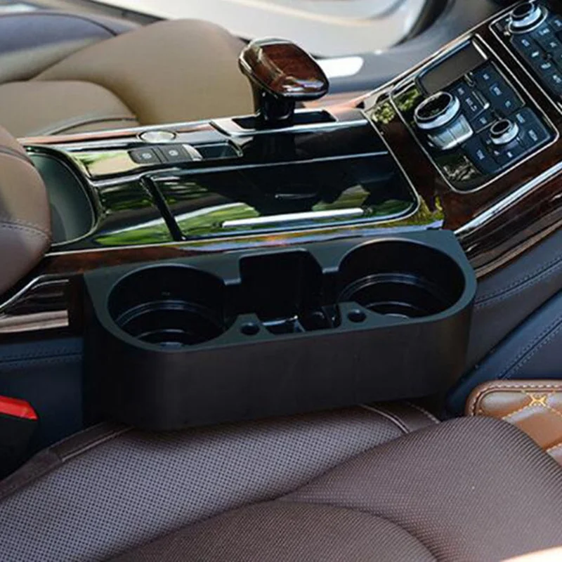 Portable 2 Cup Holder Interior Car Organizer Multifunction Car Auto Vehicle Seat Cup Phone Drink Holder Glove Box Car Styling