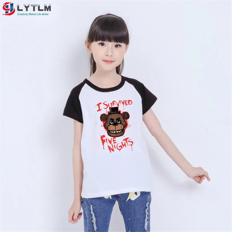 Футболка LYTLM Five Night At Freddy летняя стильная детская одежда костюм для Хэллоуина с героями мультфильмов футболка «пять ночей с Фредди»