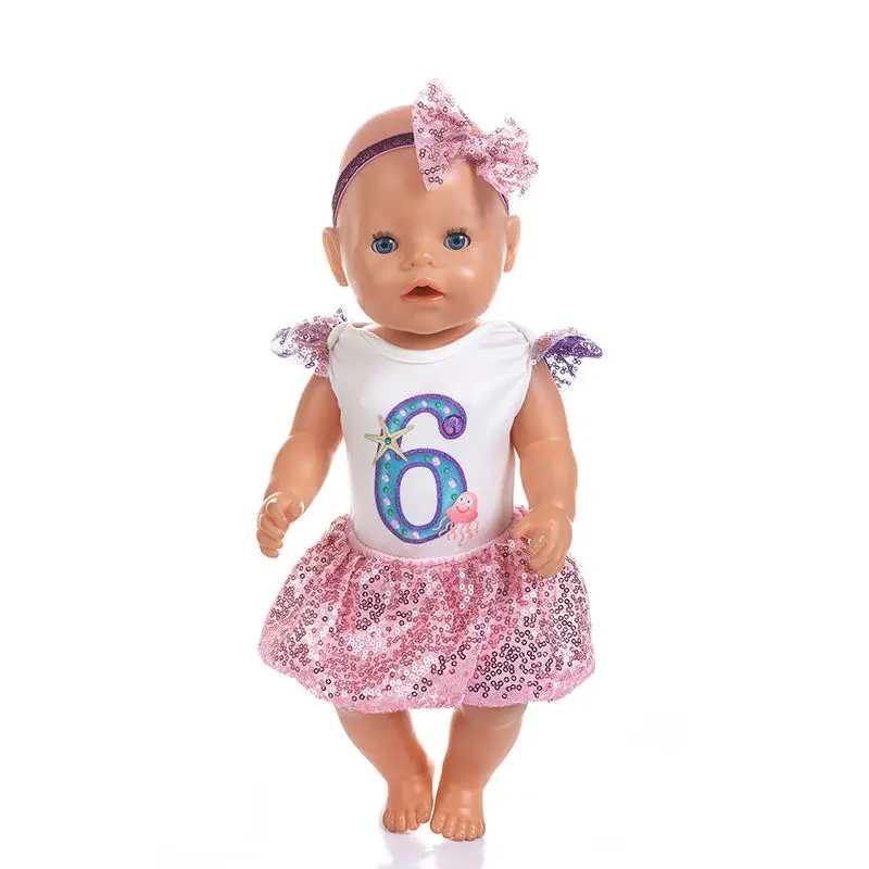 3 шт. в 1, прекрасные костюмы для 17 дюймов ZAPF Born Doll 43 см Одежда для куклы-младенца и аксессуары
