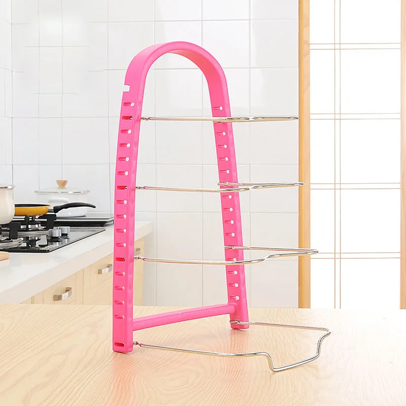 4 слойная кухонная сковорода органайзер стеллаж для хранения тарелок