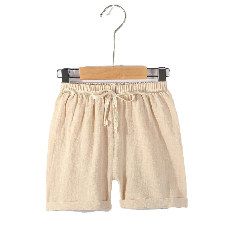 Teenage Shorts Boy Girl 2 4 6 8 10 12 Y Linen Blue Black Short Pants Kids Boys Cotton Sport Beach Shorts Children Clothing for kids shorts