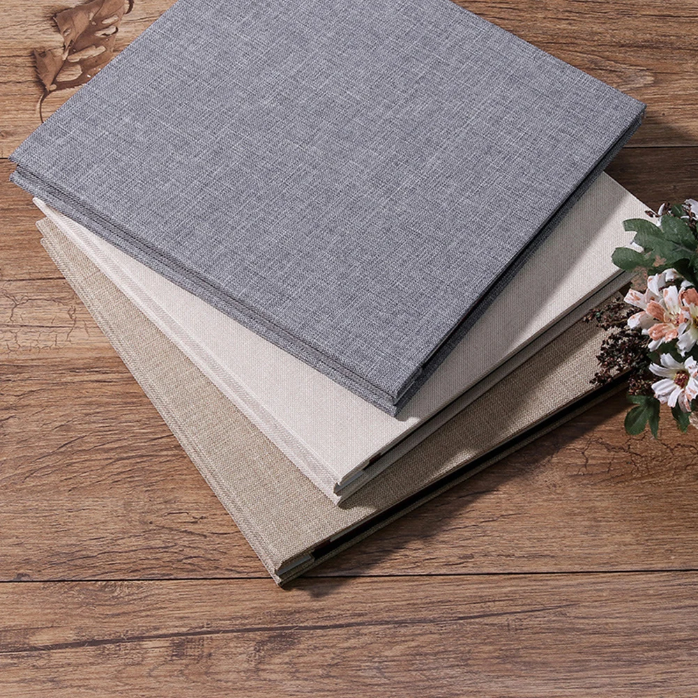16inch Sticky Lovers Linen Wedding DIY Scrapbook Craft Handmade Paper Baby Anniversary Birthday Gift Memory Book Photo Album