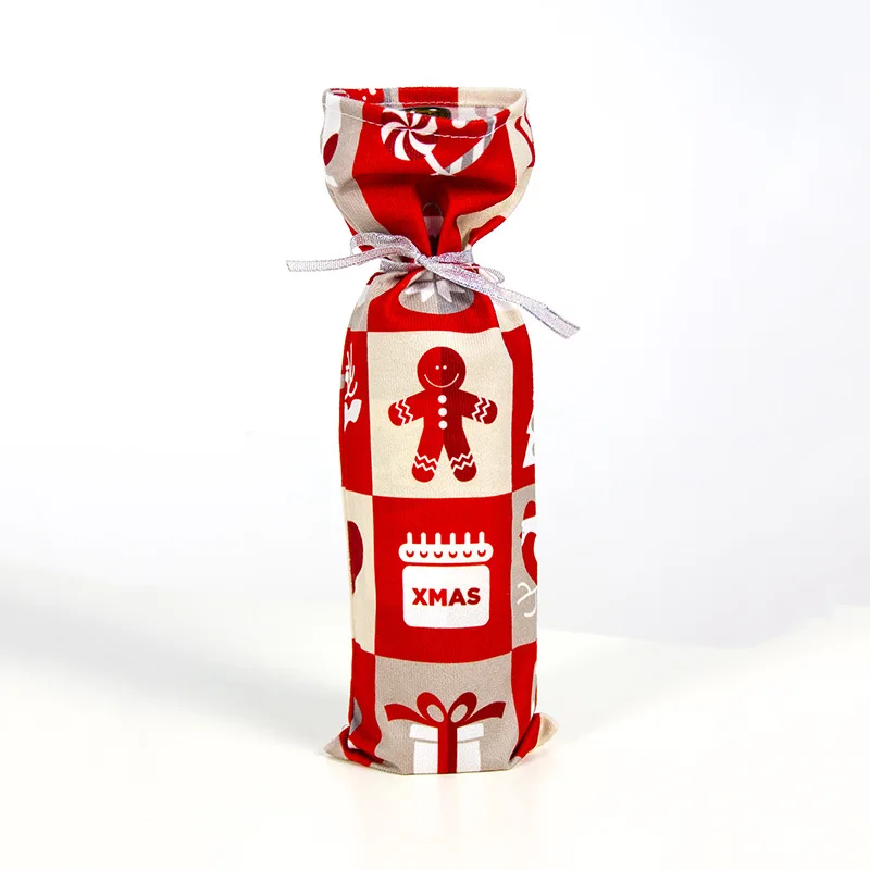 Xmas Рождественский Декор для дома, Рождественский винный чехол для бутылки с Санта Клаусом, оленем, бутылка, одежда для кухни, Новогоднее украшение - Цвет: Xmas