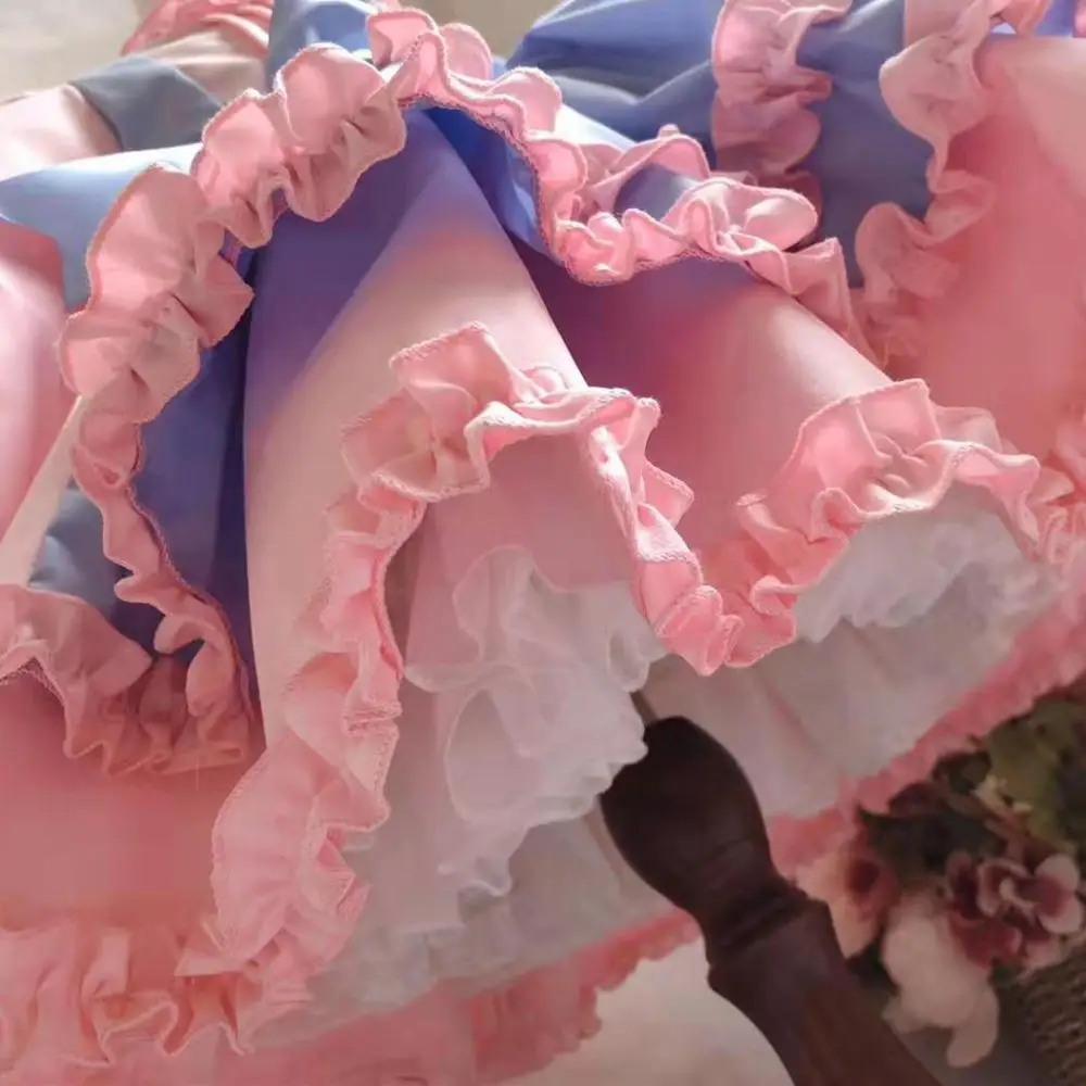 Осенне-зимнее От 0 до 6 лет для маленьких девочек, испанское английское платье Loilta вечерние многослойные платья розового цвета с бантом для милых девочек, хлопковое праздничное платье принцессы