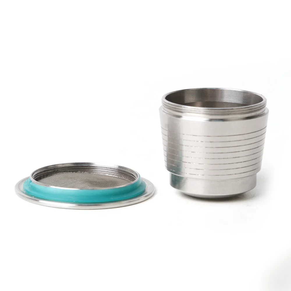 Coffee filter Stainless Steel Nespresso Reusable Capsule with Press coffee Stainless Tamper Refillable Coffee Capsules Pod 3