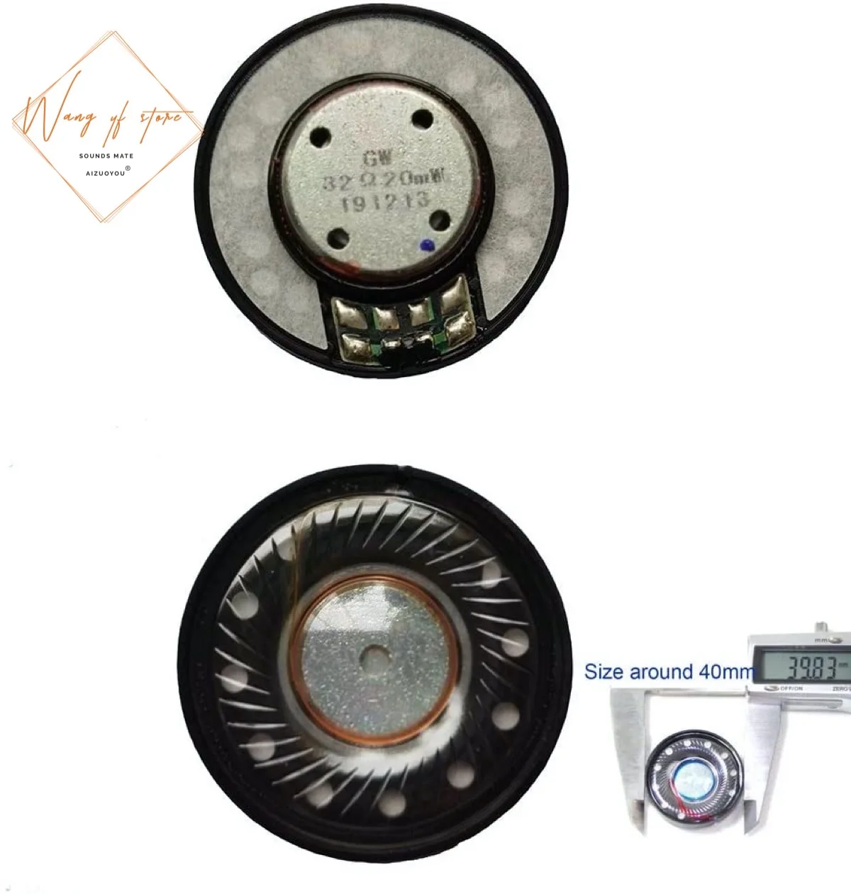 Fones de Ouvido Peças de Substituição Par de Motores de Fone de Ouvido 32ohm para Marshall Major Marshall 2 Séries 1 40mm ii - Image 2