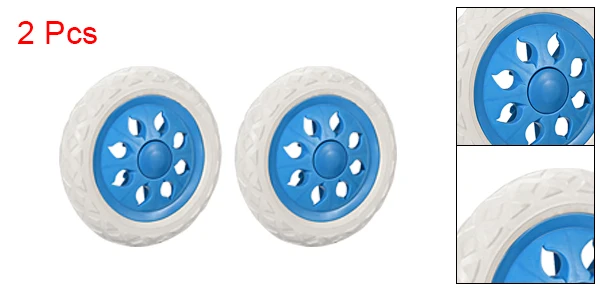Light Blue Uxcell 2 шт колеса для тележки для покупок колесико Замена 6,5 дюймов Dia Резиновый пенопласт светло-голубой розовый коричневый красный синий - Цвет: Light Blue