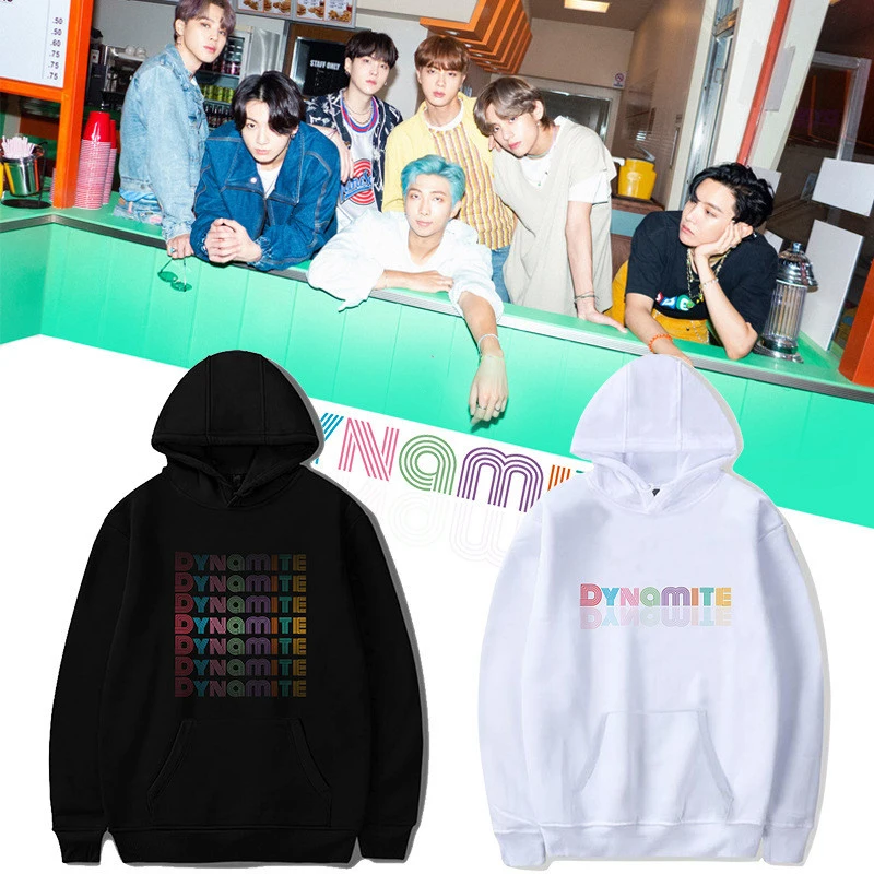 KPOP Bangtan Boys New Album Dynamite Printing Hoodies Long Sleeve Spring Autumn Clothing JIMIN JIN SUGA J-HOPE Fans Collection KPOP Bangtan Boys New Album Dynamite Printing Hoodies Long Sleeve Spring Autumn Clothing JIMIN JIN SUGA J-HOPE Fans Collection