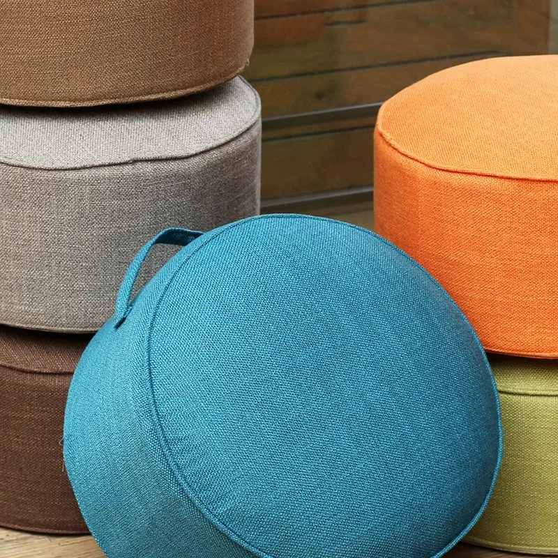 New Design Round High Strength Sponge Seat Cushion Tatami Cushion Meditation Yoga Round Mat Chair Cushions(Blue