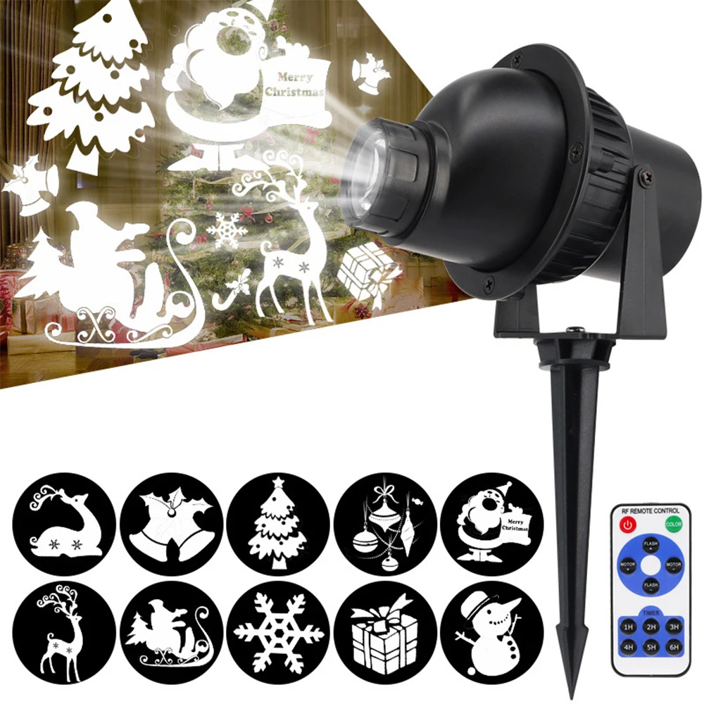 

LED 3D Rotating Projector Light IP65 Waterproof Decoration for Christmas Festivals Party Outdoor Lawn Yard