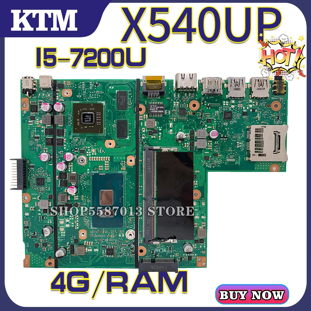 X540U for ASUS F540U X540UP X540UPR FL5700U A540U R540U laptop motherboard mainboard 100% test OK I5-7200U cpu 4GB RAM