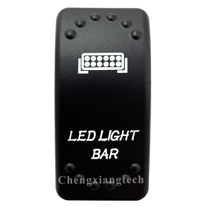 

White Led Latching On Off Rocker Switch LED LIGHT BAR Waterproof IP68 Single Pole Single Throw Universal Switch Accessories