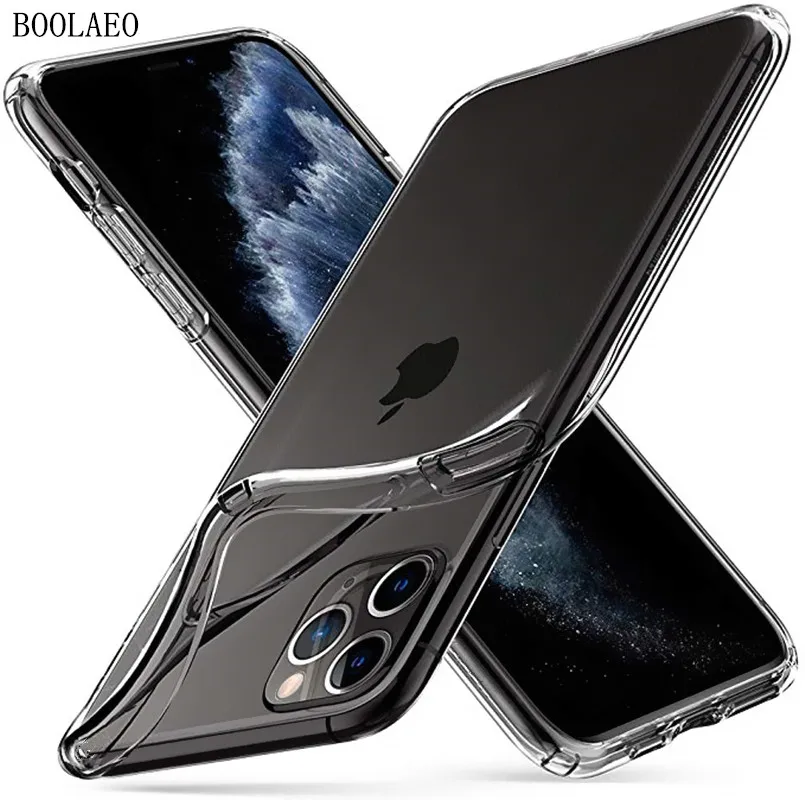 Прозрачный силиконовый чехол для iPhone 11 Pro Max 2019 ультратонкий прозрачный мягкий из