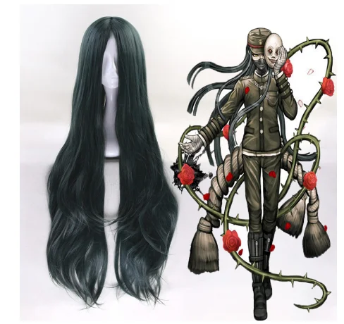 Game New Danganronpa V3 Cosplay Wig Korekiyo Shinguji Heat Resistant SyntheticHalloween Party wig + Cap |