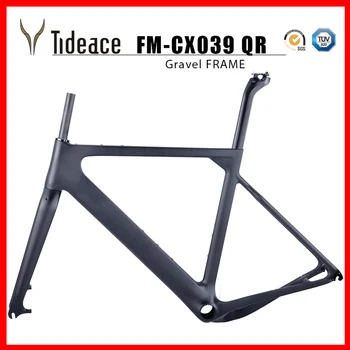 

2020 New Gravel Bicycle frame Cycling Post mount Aero gravel Bicycle Frame S/M/L Disc Bike Carbon Gravel frame QR or thru axle
