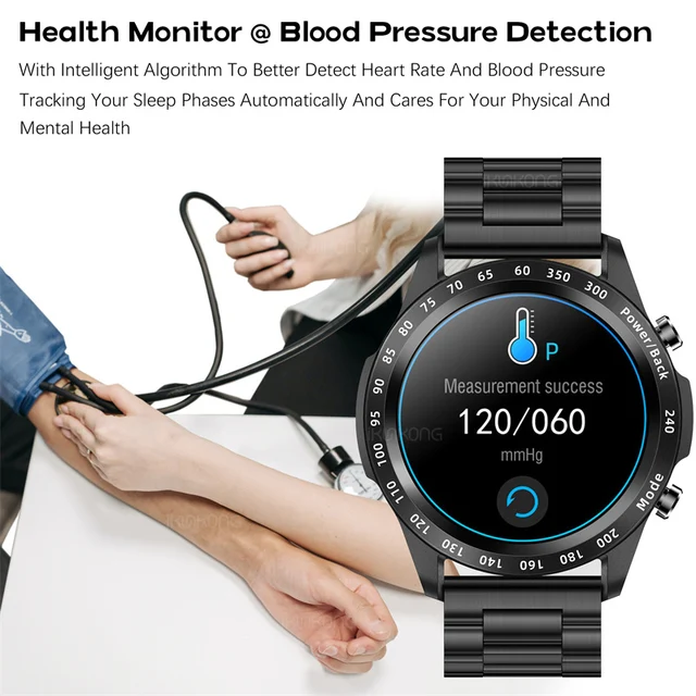 2021 Men Smart Watch TWS Heart Rate Blood Pressure Body Temperature Sports Fitness Luxury Watch Bluetooth Call Smartwatch  Music 5