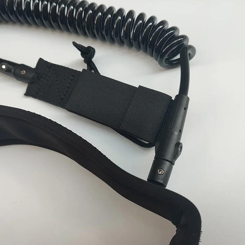 High quality 10ft black Sup waist Leash For Surfing leash
